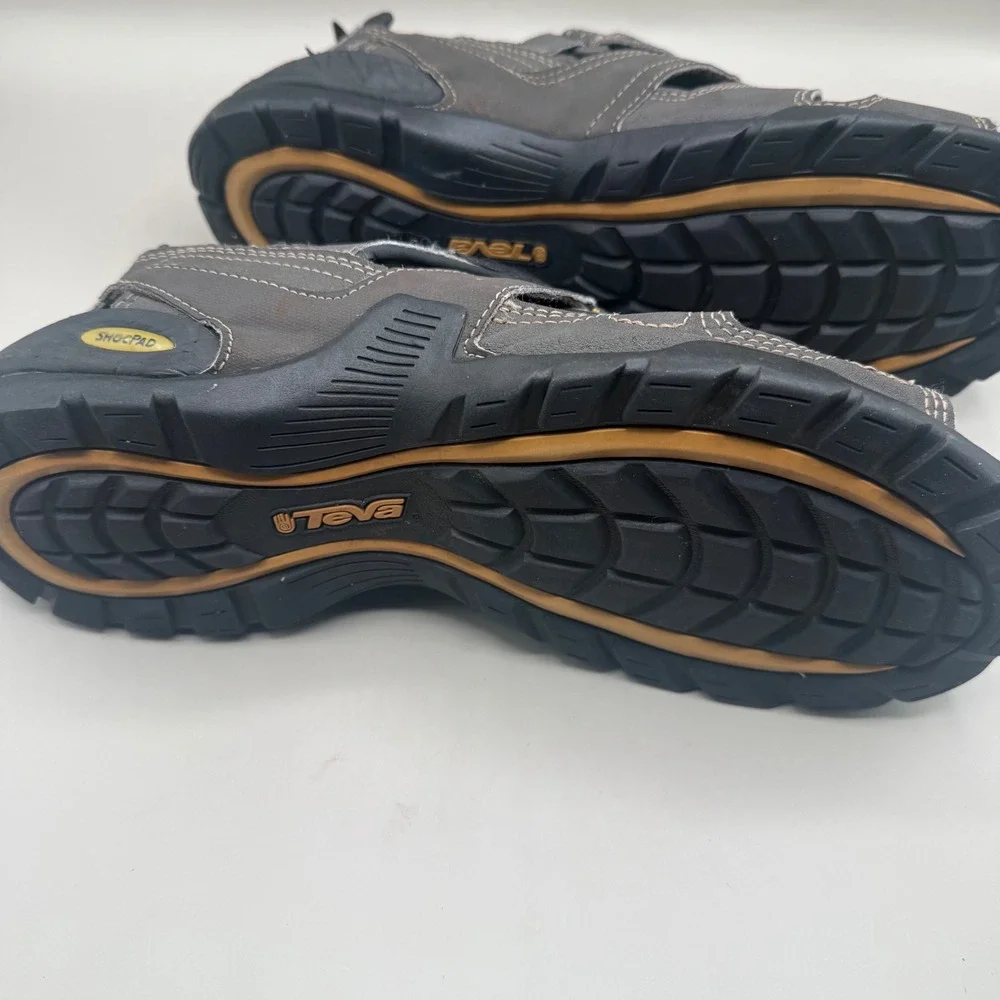 Teva Omnium Hiking‎ Sandals Mens 9 Closed Toe ShocPad Brown 1001116